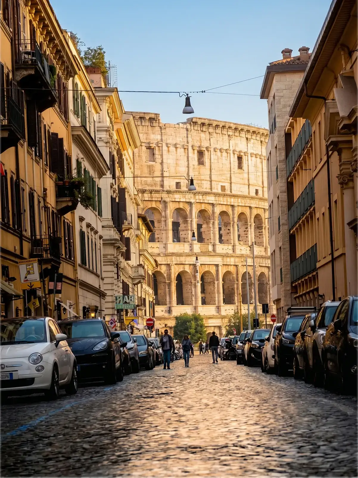Vista Colosseo dal ristorante i Clementini Roma - Colosseum view from restaurant Rome